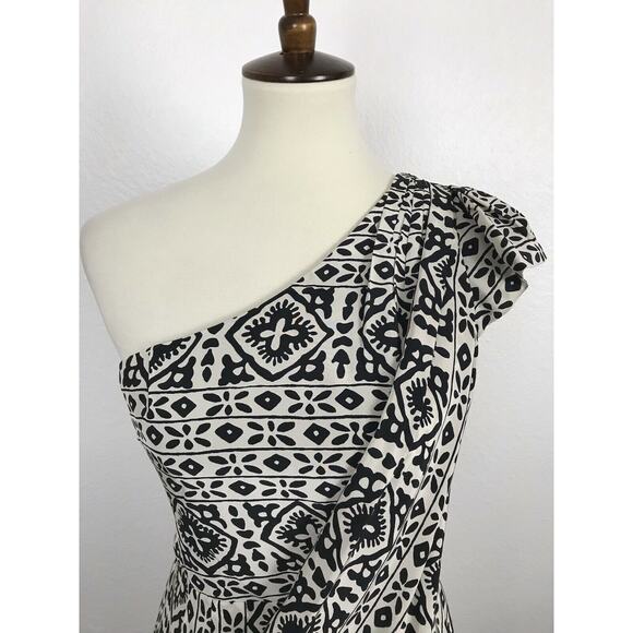 Nanette Lepore Print Silk One Shoulder Mini Dress - Picture 2 of 12
